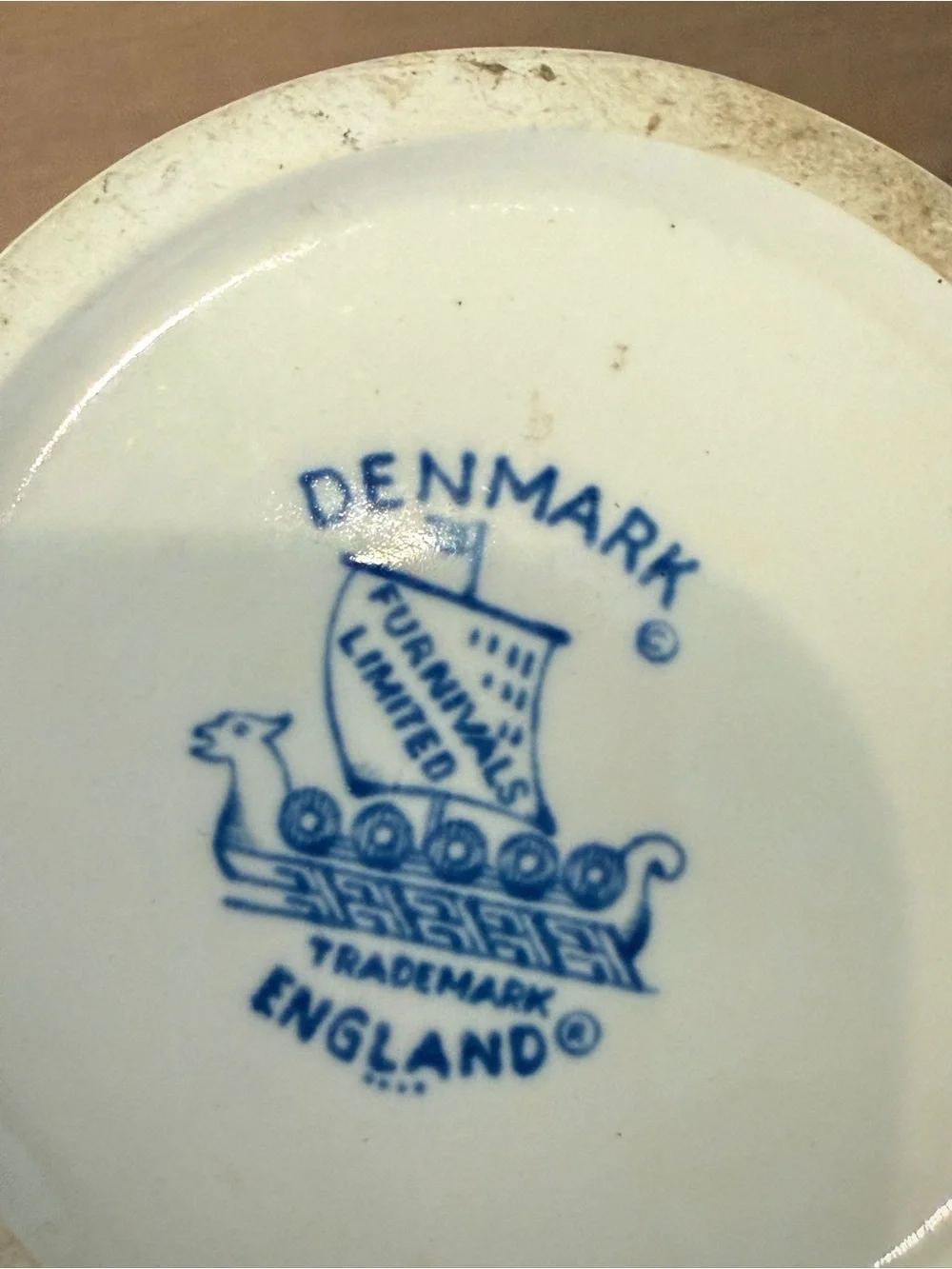 Antique Furnivals Denmark Blue Coffee Tea Pot England
